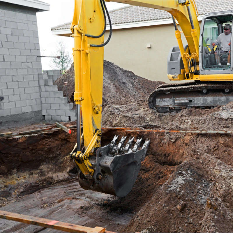 ongoing residential excavation
